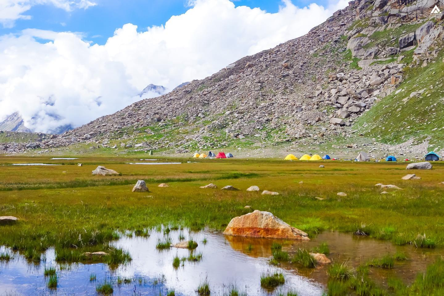 Jiwa Nala trek near Kasol and Grahan, Parvati Valley, Himachal Pradesh.